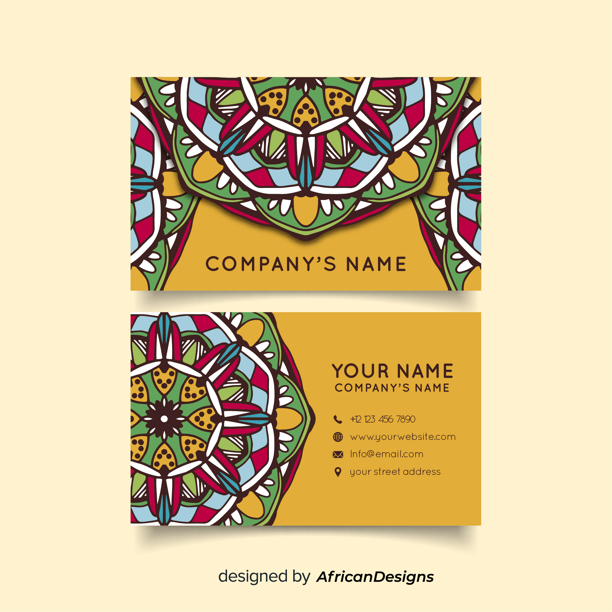 Elegant-business-card-with-Africa-concept preview