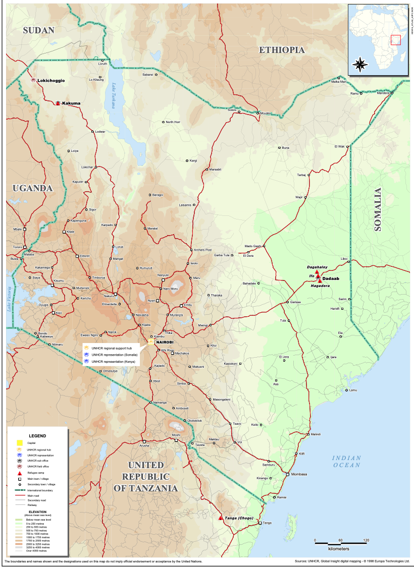 Map of Kenya preview