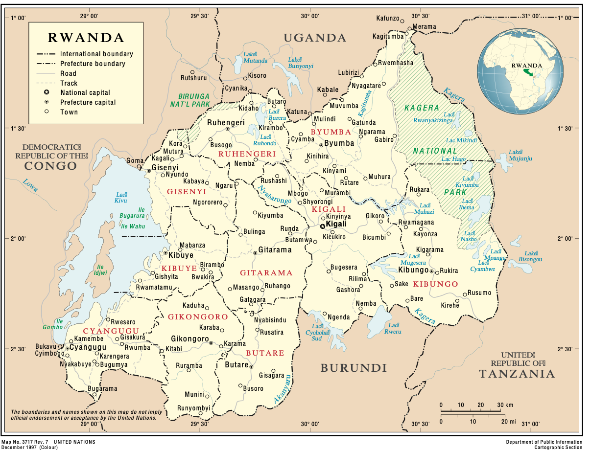 Map of Rwanda preview