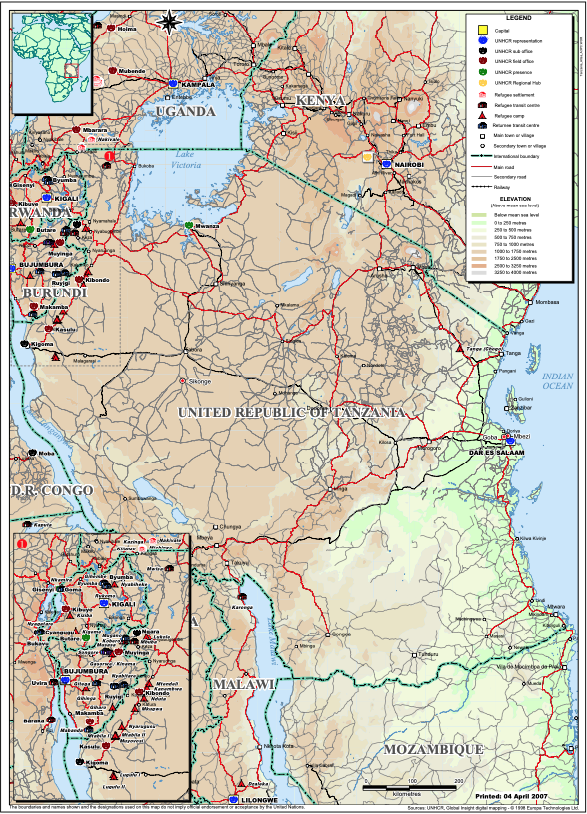 Map of Tanzania preview