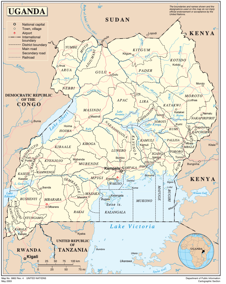 Map of Uganda preview