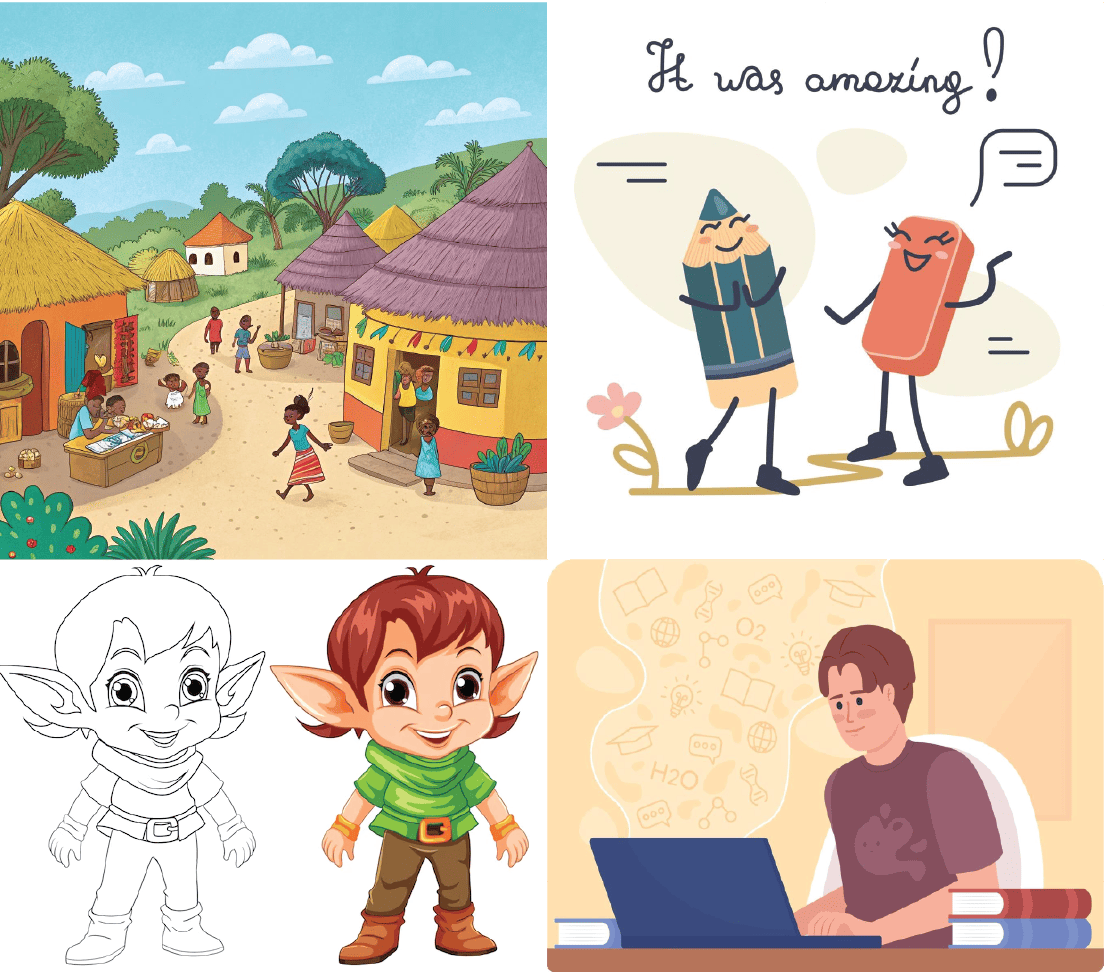 2D Educational & Cartoon Illustration example